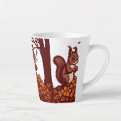 🐿️ Rustic Autumn Squirrel Latte Mug Milchtasse (Rechts)