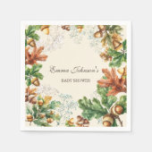 Rustic Autumn Woodland Baby Shower Serviette (Vorderseite)