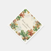 Rustic Autumn Woodland Baby Shower Serviette (Ecke)