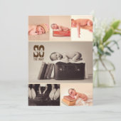 Rustic Baby Announcements - Boy Birth Ankündigung (Stehend Vorderseite)