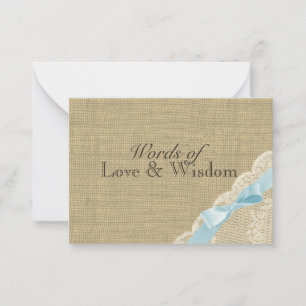 Rustic Baby Blue Duschberatungskarten Hinweiskarte