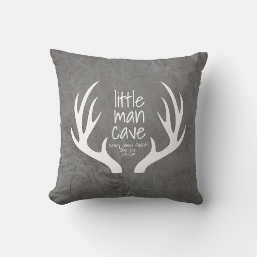 Rustic Baby Boy Kinderzimmer Antlers Little Man Ca Kissen (Vorderseite)