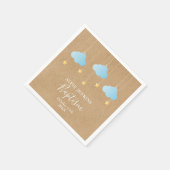 Rustic Baby Boy Taufe Christening Twinkle Stars Serviette (Ecke)