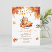 Rustic Baby braut Herbstdusche Baby Einladung (Stehend Vorderseite)