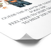 Rustic Baby Food Pumpkin Rustic Baby Dusche Poster (Ecke)