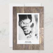 Rustic Baby Foto Birth Ankündigung (Rückseite)