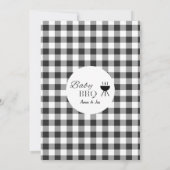 Rustic Baby GRILLEN Paare Kinderdusche Einladung (Rückseite)