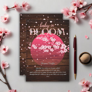 Rustic Baby in Bloom Sakura Kirschblüte  Begleitkarte