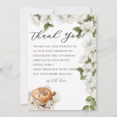 Rustic Baby ist das Brechen der Coffee Baby Dusche Dankeskarte (Vorderseite)