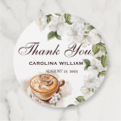 Rustic Baby ist das Brechen der Coffee Baby Dusche Geschenkanhänger (Rückseite)