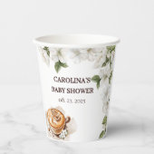 Rustic Baby ist das Brechen der Coffee Baby Dusche Pappbecher (Vorderseite)