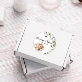 Rustic Baby ist das Brechen der Coffee Baby Dusche Runder Aufkleber