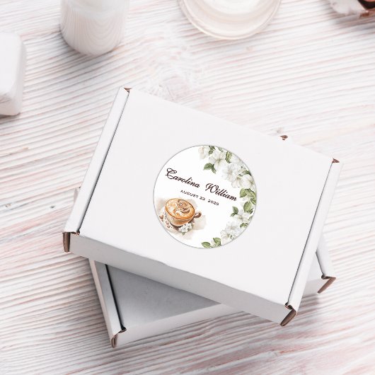 Rustic Baby ist das Brechen der Coffee Baby Dusche Runder Aufkleber