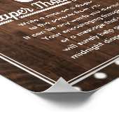 Rustic Baby ist das Brechen von Windeln Gedanken B Poster (Ecke)