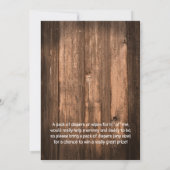 Rustic Baby Q GRILLEN Babydusche Einladung (Rückseite)