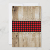 Rustic Baby Shower - Oh Deer Einladung (Rückseite)