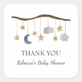 Rustic Baby Showroom Night Sky Mobile Quadratischer Aufkleber (Vorderseite)