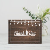 Rustic Baby wird Baby Dusche Brauen Danke (Stehend Vorderseite)