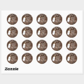 Rustic Baby wird Baby Shower Fevor Label gebrauche Runder Aufkleber (Blatt)