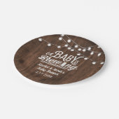 Rustic Baby wird Babydusche Pappteller (Schrägansicht)