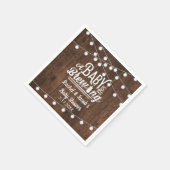 Rustic Baby wird Babydusche Serviette (Ecke)