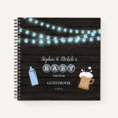 Rustic Baby wird Blue Baby Shower Gästebuch Notizblock (Vorderseite)