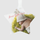 Rustic Baby's 1. Weihnachts Best Geschenk Custom F Ornament (Vorderseite)