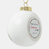 Rustic Baby's 1. Weihnachts Bestes Geschenk Foto Keramik Kugel-Ornament (Links)