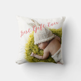 Rustic Baby's 1. Weihnachts Bestes Geschenk Foto Kissen