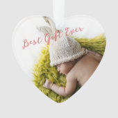 Rustic Baby's 1. Weihnachts-Meilenstein-Foto Ornament (Vorderseite)