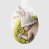 Rustic Baby's 1. Weihnachts-Meilenstein-Foto Ornament (Vorderseite)
