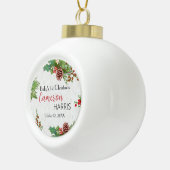 Rustic Baby's 1. Weihnachtsstein Keramik Kugel-Ornament (Rechts)