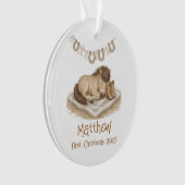 Rustic Baby's First Christmas Keepsake Ornament (Vorderseite)