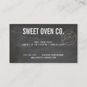 Rustic Bakery Chalkboard Visitenkarte (Rückseite)