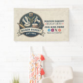 Rustic Bakery Store Pastry Dessert Sweet Cake Shop Banner (Insitu)