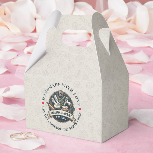 Rustic Bakery Store Pastry Dessert Sweet Cake Shop Geschenkschachtel (Hochzeit)