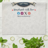 Rustic Bakery Store Pastry Dessert Sweet Cake Shop Geschirrtuch (Gefaltet)