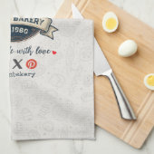 Rustic Bakery Store Pastry Dessert Sweet Cake Shop Geschirrtuch (Viertel Falte)