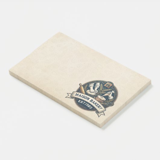 Rustic Bakery Store Pastry Dessert Sweet Cake Shop Post-it Klebezettel (angewinkelt)