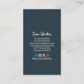 Rustic Bakery Store Pastry Dessert Sweet Cake Shop Visitenkarte (Rückseite)