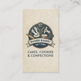 Rustic Bakery Store Pastry Dessert Sweet Cake Shop Visitenkarte