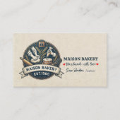 Rustic Bakery Store Pastry Dessert Sweet Cake Shop Visitenkarte (Vorderseite)