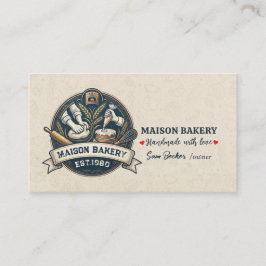 Rustic Bakery Store Pastry Dessert Sweet Cake Shop Visitenkarte