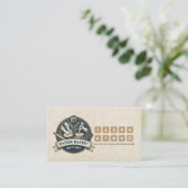 Rustic Bakery Store Pastry Desserts Loyalty Punch Treuekarte (Stehend Vorderseite)