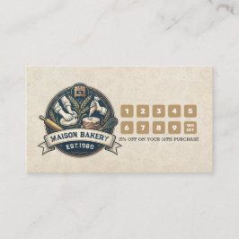 Rustic Bakery Store Pastry Desserts Loyalty Punch Treuekarte