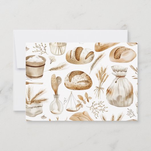 Rustic Baking Business Dankeskarte (Rückseite)