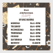 Rustic Baking Business Fensteraufkleber (Blatt)