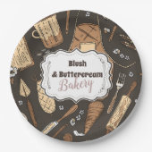Rustic Baking Business Pappteller (Vorderseite)