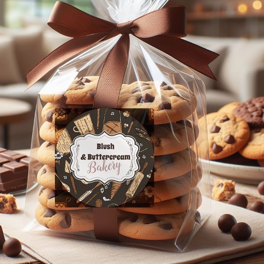 Rustic Baking Business Runder Aufkleber