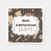 Rustic Baking Business Serviette (Vorderseite)